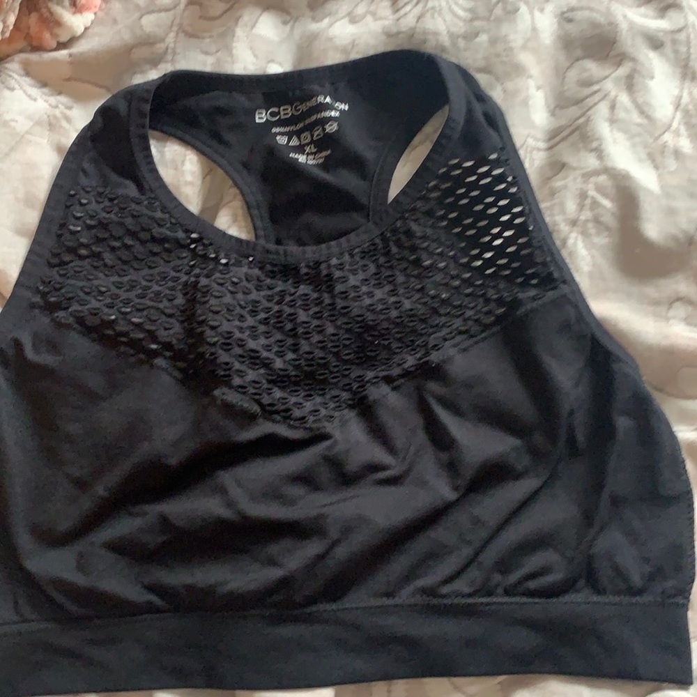 Mess front sports bra tank racer back